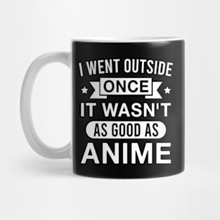 I Went Outside Once It Wasn't as Good as Anime Mug